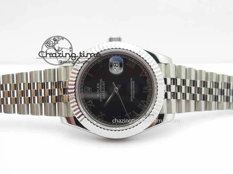 DateJust II 41mm BP Maker Best Edition Black Roman Dial On New Version Jubilee Bracelet A2813