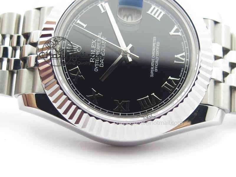 DateJust II 41mm BP Maker Best Edition Black Roman Dial On New Version Jubilee Bracelet A2813