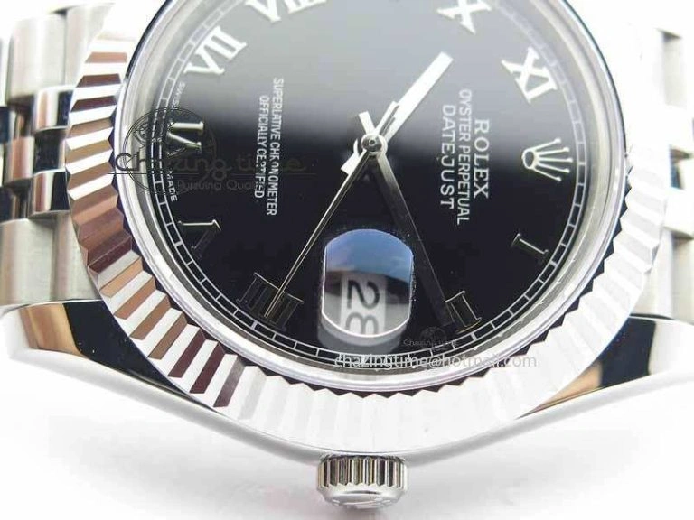 DateJust II 41mm BP Maker Best Edition Black Roman Dial On New Version Jubilee Bracelet A2813
