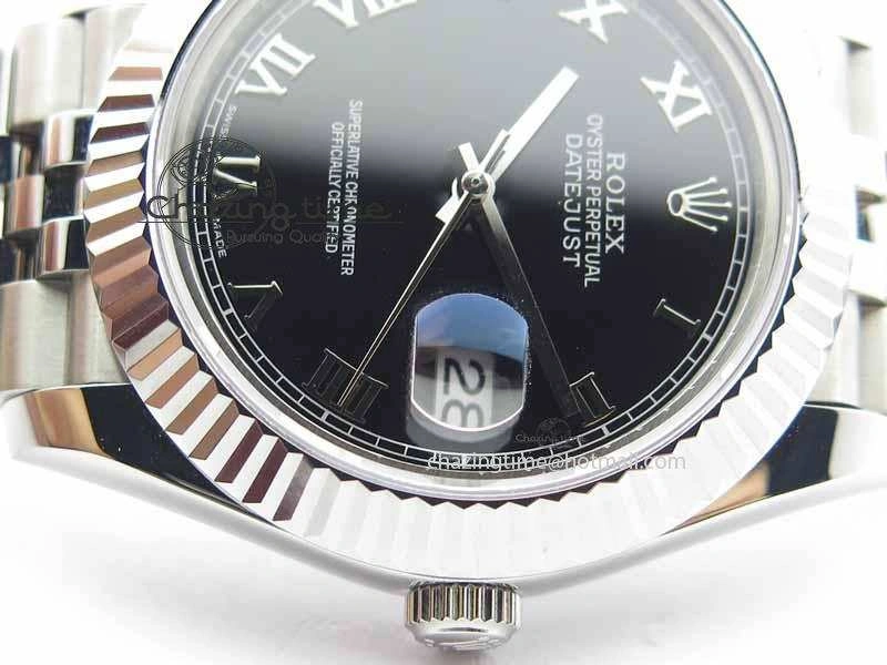 DateJust II 41mm BP Maker Best Edition Black Roman Dial On New Version Jubilee Bracelet A2813