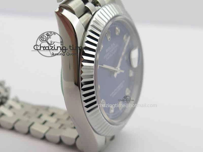 DateJust II 41mm BP Maker Best Edition Blue Diamonds Dial On New Version Jubilee Bracelet A2813