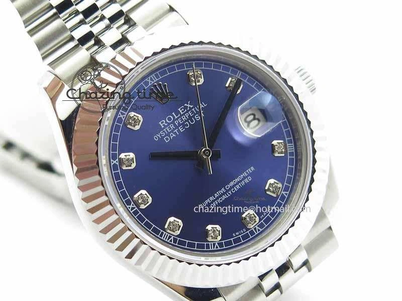 DateJust II 41mm BP Maker Best Edition Blue Diamonds Dial On New Version Jubilee Bracelet A2813