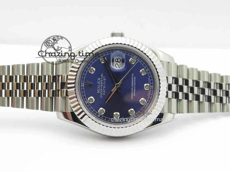 DateJust II 41mm BP Maker Best Edition Blue Diamonds Dial On New Version Jubilee Bracelet A2813