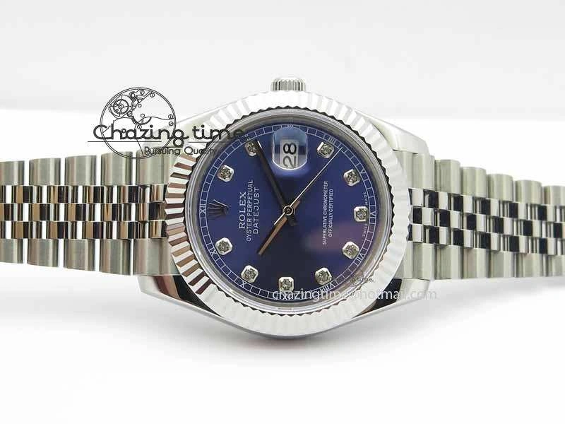 DateJust II 41mm BP Maker Best Edition Blue Diamonds Dial On New Version Jubilee Bracelet A2813