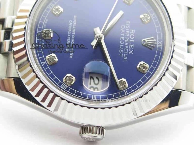 DateJust II 41mm BP Maker Best Edition Blue Diamonds Dial On New Version Jubilee Bracelet A2813