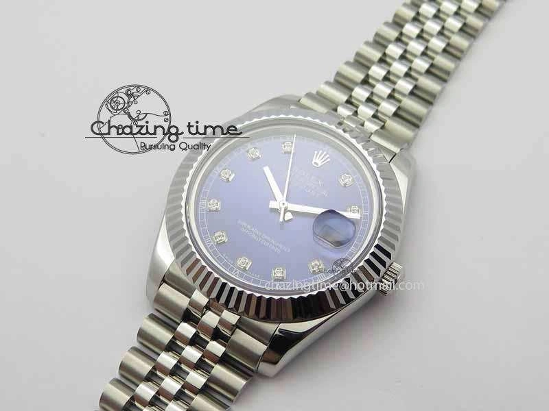 DateJust II 41mm BP Maker Best Edition Blue Diamonds Dial On New Version Jubilee Bracelet A2813