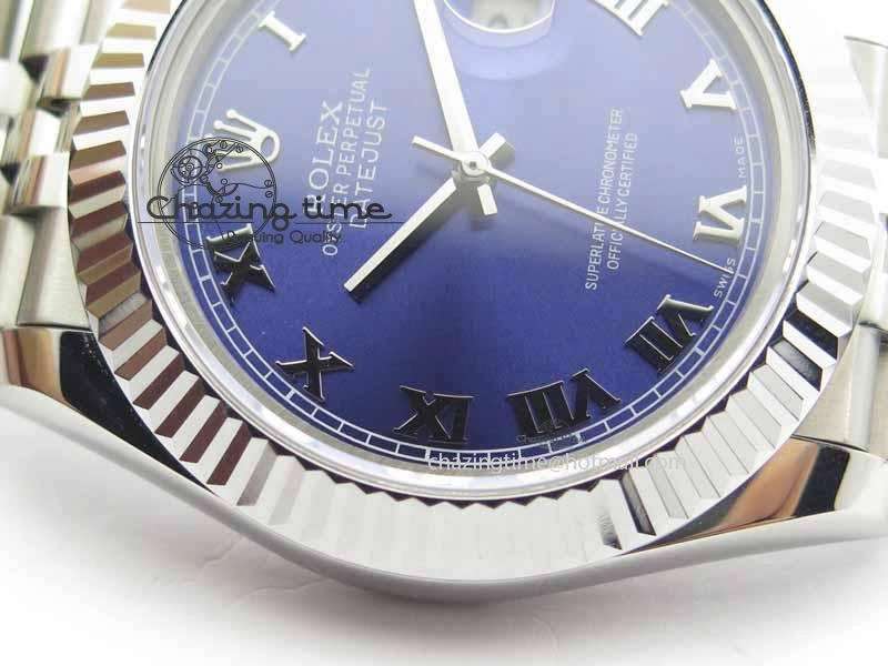 DateJust II 41mm BP Maker Best Edition Blue Roman Dial On New Version Jubilee Bracelet A2813
