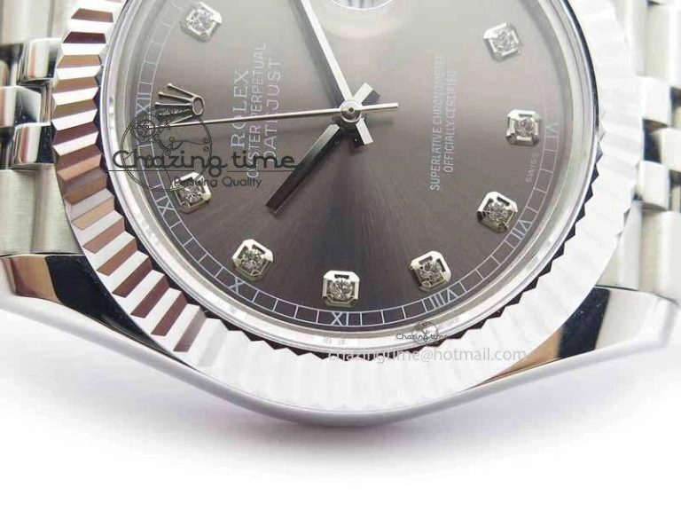 DateJust II 41mm BP Maker Best Edition Gray Diamonds Dial On New Version Jubilee Bracelet A2813