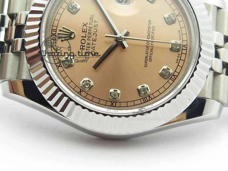 DateJust II 41mm BP Maker Best Edition RG Diamonds Dial On New Version Jubilee Bracelet A2813
