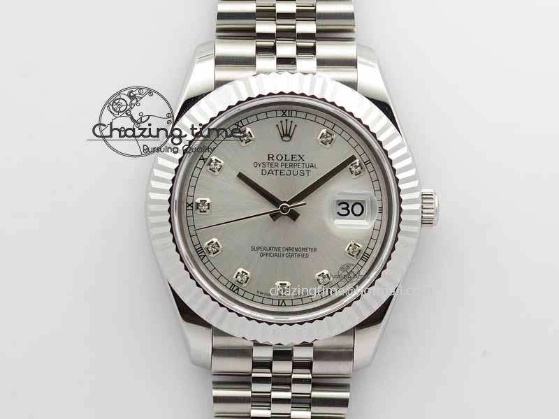 DateJust II 41mm BP Maker Best Edition Silver Diamonds Dial On New Version Jubilee Bracelet A2813