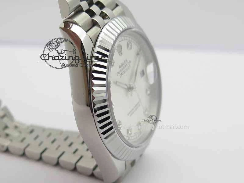 DateJust II 41mm BP Maker Best Edition Silver Diamonds Dial On New Version Jubilee Bracelet A2813