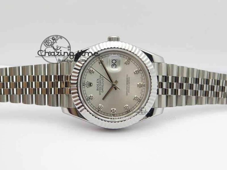 DateJust II 41mm BP Maker Best Edition Silver Diamonds Dial On New Version Jubilee Bracelet A2813