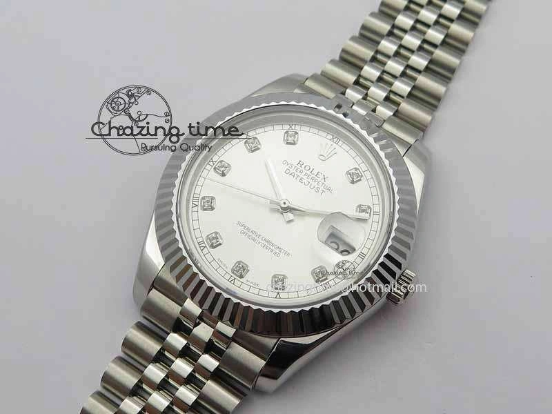 DateJust II 41mm BP Maker Best Edition Silver Diamonds Dial On New Version Jubilee Bracelet A2813