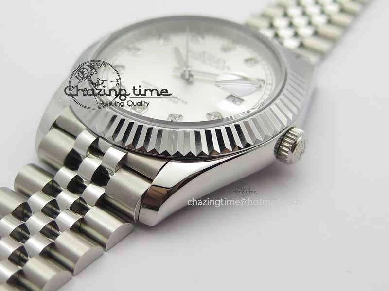 DateJust II 41mm BP Maker Best Edition Silver Diamonds Dial On New Version Jubilee Bracelet A2813