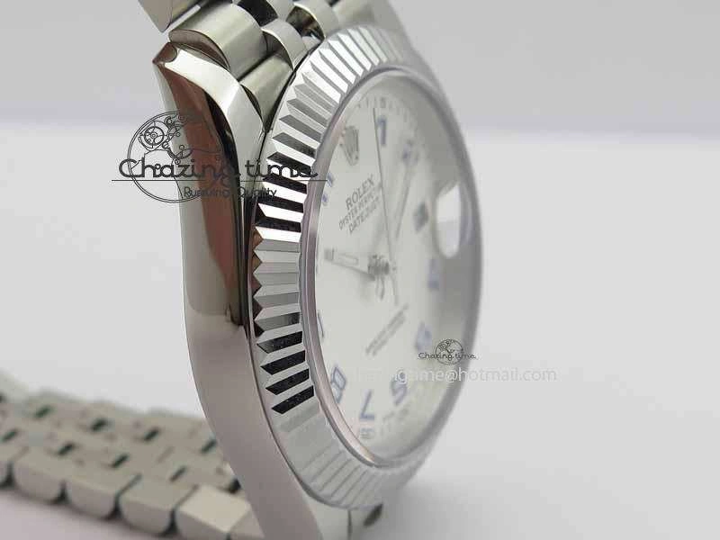DateJust II 41mm BP Maker Best Edition Sliver Dial Blue Number On New Version Jubilee Bracelet A2813