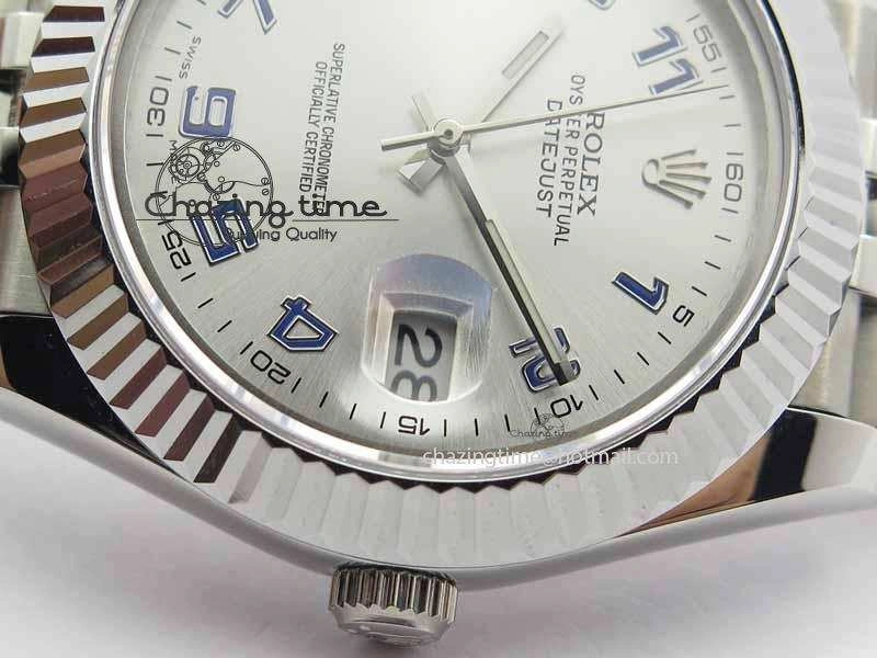 DateJust II 41mm BP Maker Best Edition Sliver Dial Blue Number On New Version Jubilee Bracelet A2813