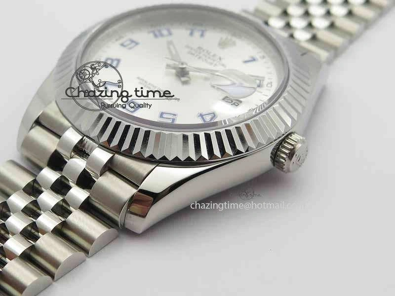 DateJust II 41mm BP Maker Best Edition Sliver Dial Blue Number On New Version Jubilee Bracelet A2813