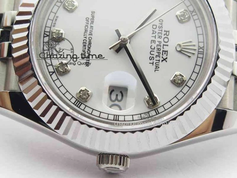 DateJust II 41mm BP Maker Best Edition White Diamonds Dial On New Version Jubilee Bracelet A2813