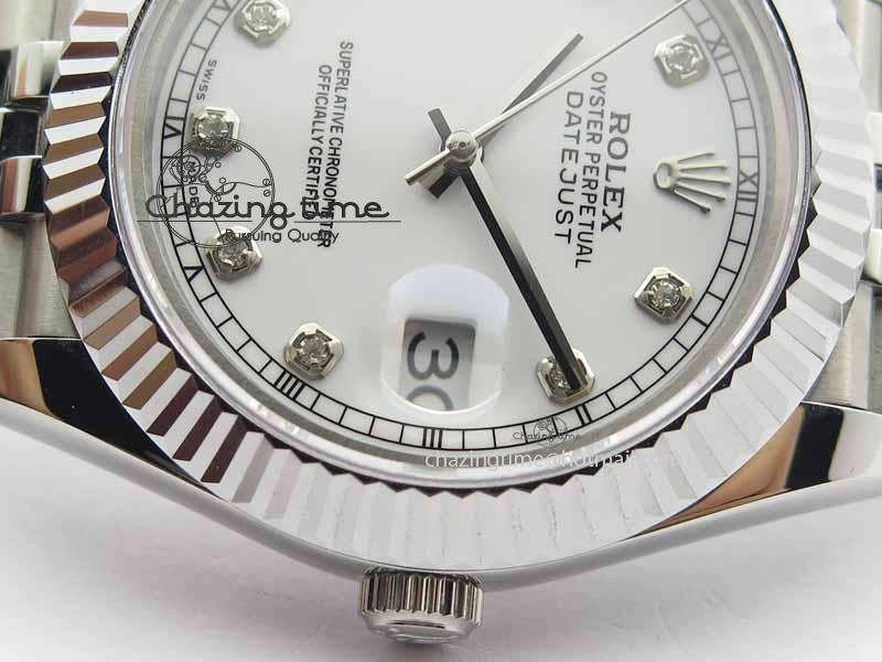 DateJust II 41mm BP Maker Best Edition White Diamonds Dial On New Version Jubilee Bracelet A2813