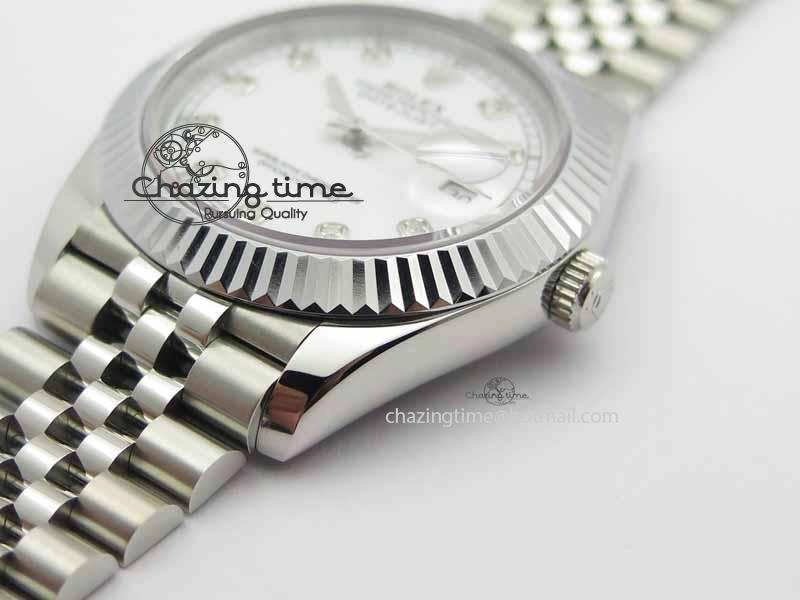 DateJust II 41mm BP Maker Best Edition White Diamonds Dial On New Version Jubilee Bracelet A2813