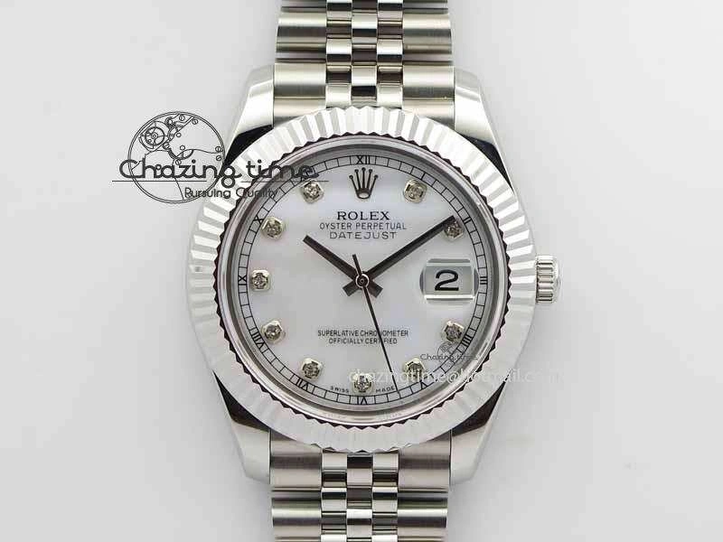DateJust II 41mm BP Maker Best Edition White MOP Diamonds Dial On New Version Jubilee Bracelet A2813