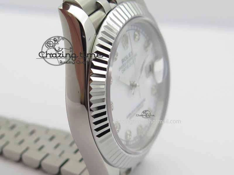 DateJust II 41mm BP Maker Best Edition White MOP Diamonds Dial On New Version Jubilee Bracelet A2813