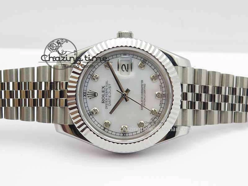 DateJust II 41mm BP Maker Best Edition White MOP Diamonds Dial On New Version Jubilee Bracelet A2813
