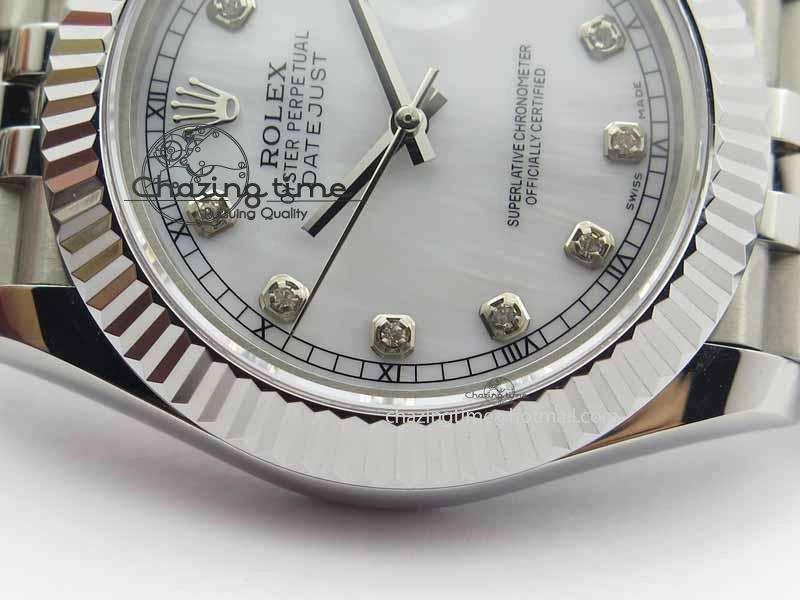 DateJust II 41mm BP Maker Best Edition White MOP Diamonds Dial On New Version Jubilee Bracelet A2813