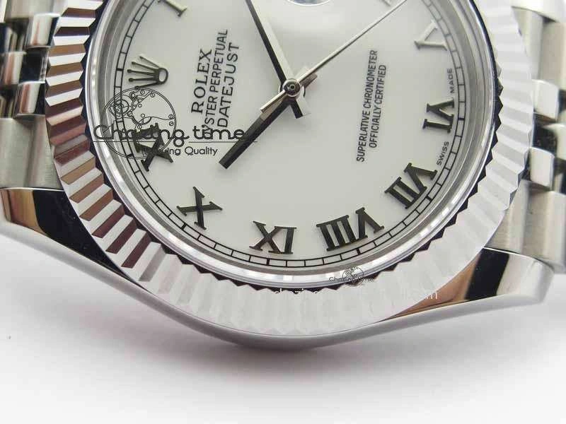 DateJust II 41mm BP Maker Best Edition White Roman Dial On New Version Jubilee Bracelet A2813