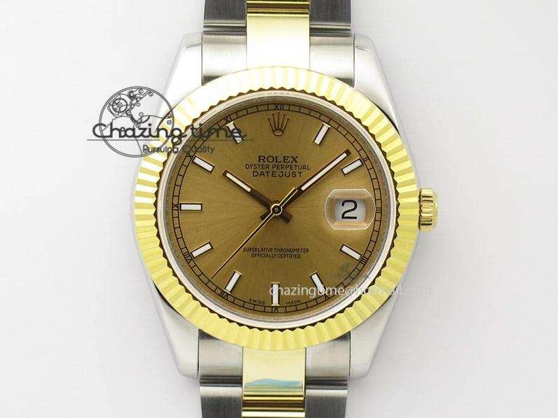 DateJust II 41mm MK Best Edition SS RG Wrapped Gold Dial Stick Marker On Oyster Bracelet A2836