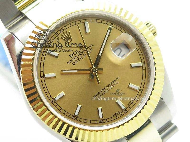 DateJust II 41mm MK Best Edition SS RG Wrapped Gold Dial Stick Marker On Oyster Bracelet A2836
