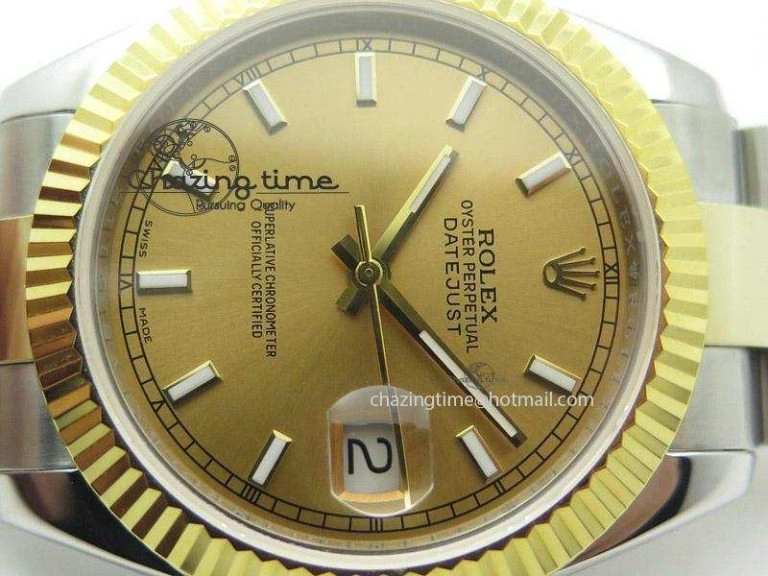 DateJust II 41mm MK Best Edition SS RG Wrapped Gold Dial Stick Marker On Oyster Bracelet A2836