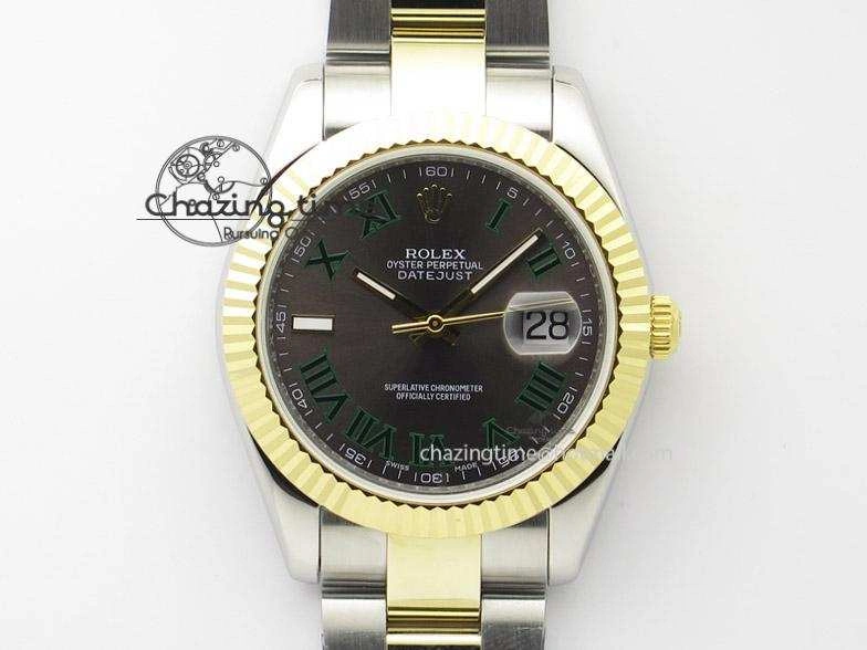 DateJust II 41mm MK Best Edition SS RG Wrapped Grey Dial Roman Marker On Bracelet A2836