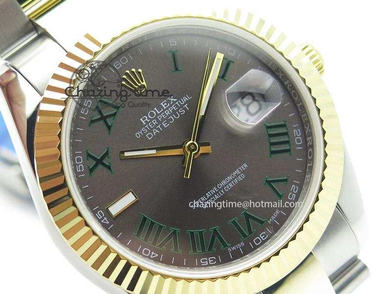 DateJust II 41mm MK Best Edition SS RG Wrapped Grey Dial Roman Marker On Bracelet A2836