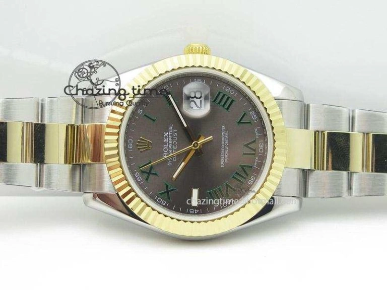 DateJust II 41mm MK Best Edition SS RG Wrapped Grey Dial Roman Marker On Bracelet A2836