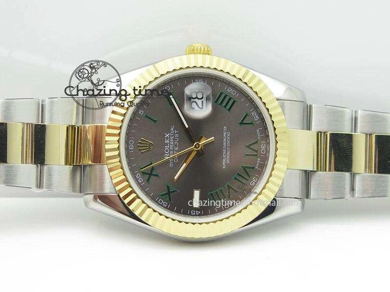 DateJust II 41mm MK Best Edition SS RG Wrapped Grey Dial Roman Marker On Bracelet A2836