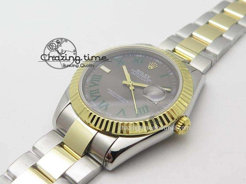 DateJust II 41mm MK Best Edition SS RG Wrapped Grey Dial Roman Marker On Bracelet A2836
