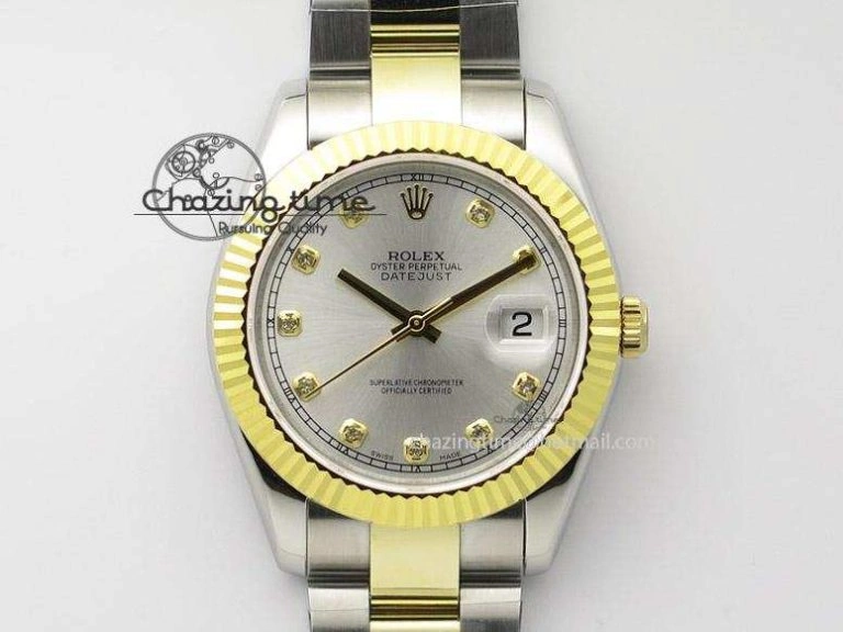 DateJust II 41mm MK Best Edition SS RG Wrapped Sliver Dial Diamond Marker On Oyster Bracelet A2836