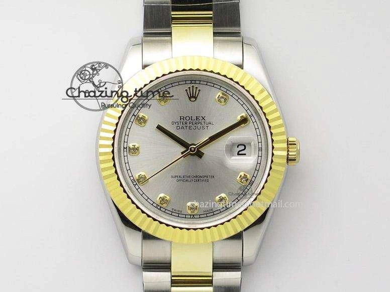 DateJust II 41mm MK Best Edition SS RG Wrapped Sliver Dial Diamond Marker On Oyster Bracelet A2836