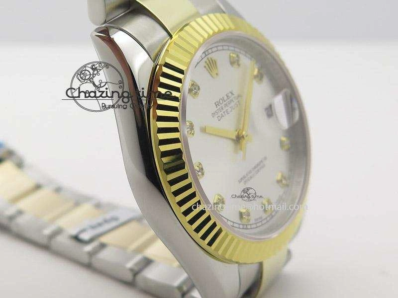 DateJust II 41mm MK Best Edition SS RG Wrapped Sliver Dial Diamond Marker On Oyster Bracelet A2836