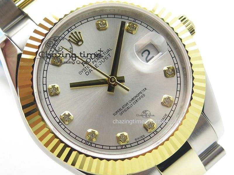 DateJust II 41mm MK Best Edition SS RG Wrapped Sliver Dial Diamond Marker On Oyster Bracelet A2836