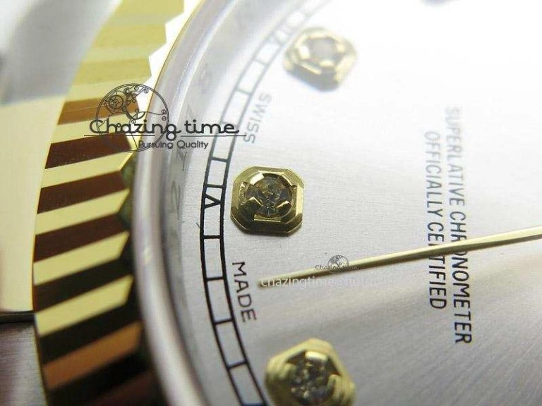 DateJust II 41mm MK Best Edition SS RG Wrapped Sliver Dial Diamond Marker On Oyster Bracelet A2836