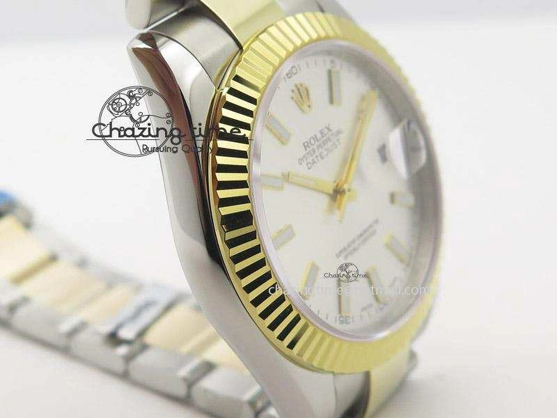 DateJust II 41mm MK Best Edition SS RG Wrapped Sliver Dial Stick Marker On Oyster Bracelet A2836