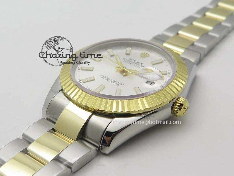 DateJust II 41mm MK Best Edition SS RG Wrapped Sliver Dial Stick Marker On Oyster Bracelet A2836