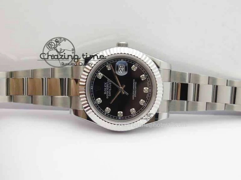 DateJust II 41mm SS BP Maker Best Edition Black Dial Diam On SS Bracelet SA3136
