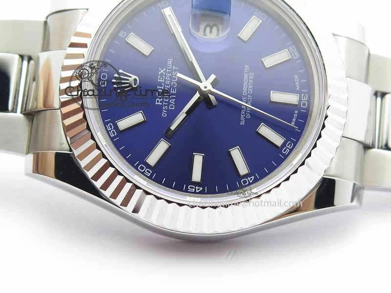DateJust II 41mm SS BP Maker Best Edition Blue Dial On SS Bracelet SA3136