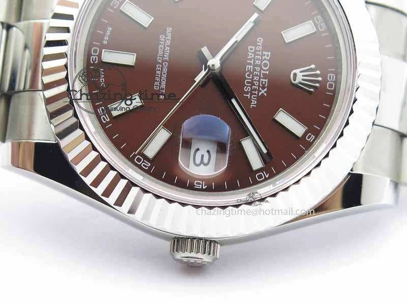 DateJust II 41mm SS BP Maker Best Edition Brown Dial On SS Bracelet SA3136