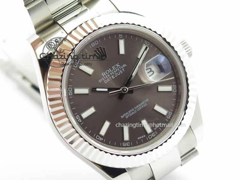 DateJust II 41mm SS BP Maker Best Edition Dark Gray Dial On SS Bracelet SA3136