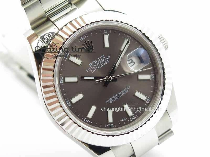 DateJust II 41mm SS BP Maker Best Edition Dark Gray Dial On SS Bracelet SA3136