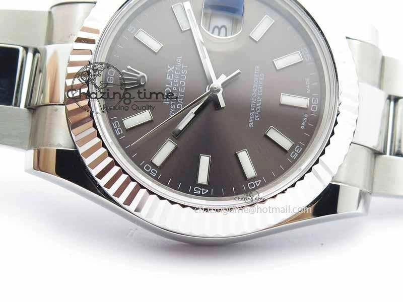 DateJust II 41mm SS BP Maker Best Edition Dark Gray Dial On SS Bracelet SA3136